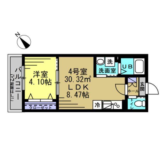グランパラディソ(1LDK/3階)の間取り写真