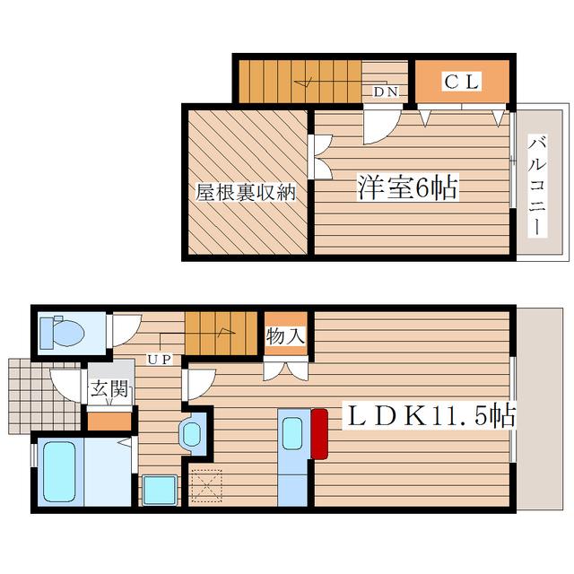 エクステージYAMATOII番館(1LDK/1階)の間取り写真