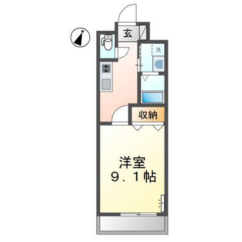 LA FORTE TAOJI(1K/2階)の間取り写真