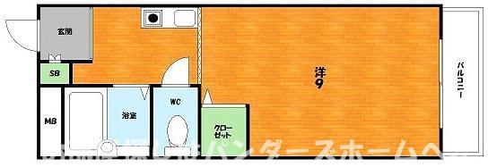 有馬パレス禁野(ワンルーム/5階)の間取り写真