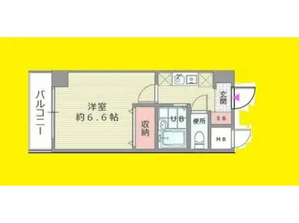 おおきに新大阪駅前サニーアパートメント(1K/8階)の間取り写真