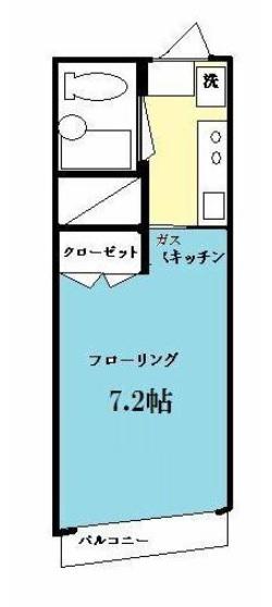 セントラルマンション武蔵小杉(1K/4階)の間取り写真