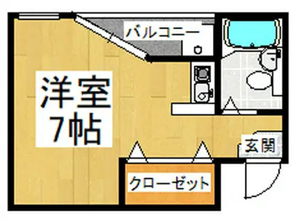 アメージングエステート(ワンルーム/1階)の間取り写真