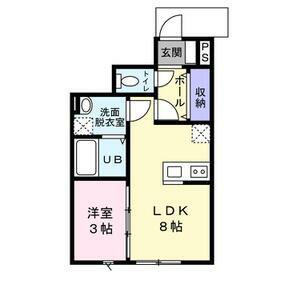 PAMS(1LDK/1階)の間取り写真