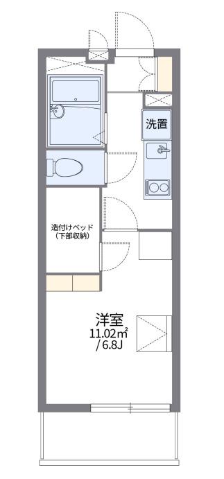 レオパレスたか(1K/3階)の間取り写真