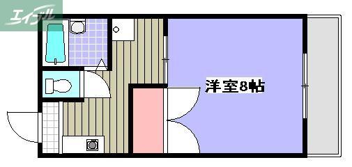 シークハウスコーポ(1K/2階)の間取り写真