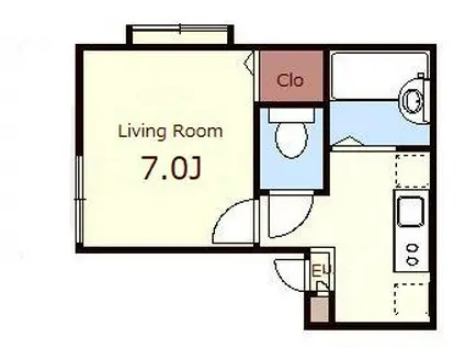 シルバーレースYAJIMA(1K/2階)の間取り写真