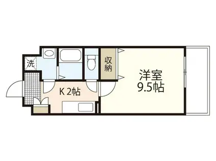 アイステージ牛田南(1K/3階)の間取り写真