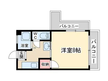 松原ハイツ(1K/3階)の間取り写真