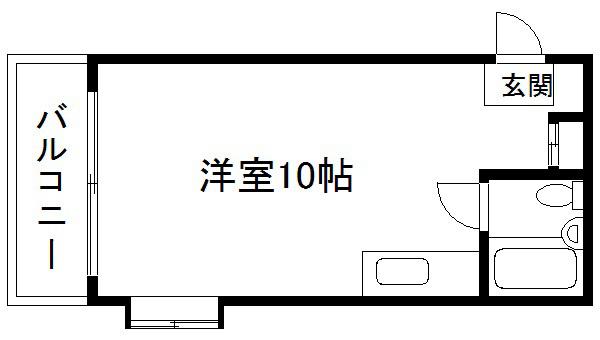 ハイツチロル(ワンルーム/3階)の間取り写真