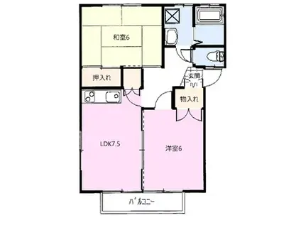 SKブライト(2LDK/1階)の間取り写真