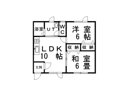ハイツ椿(2LDK/2階)の間取り写真