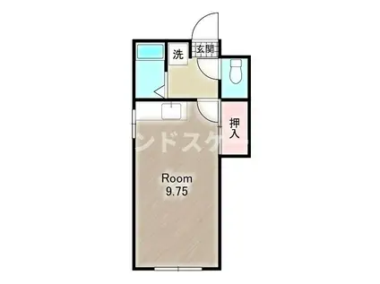 いずみハウス(ワンルーム/1階)の間取り写真