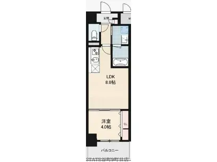 リアライズ小路駅前(1LDK/3階)の間取り写真