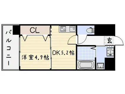 VOLUME.5(1DK/3階)の間取り写真