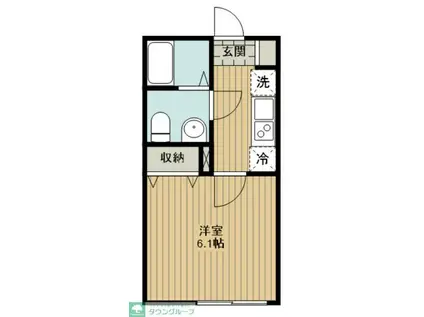 BEA 飯能(1K/1階)の間取り写真