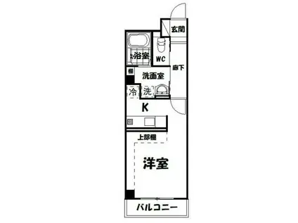 プラザ四天王(1K/5階)の間取り写真