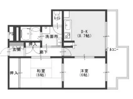 メゾン兵庫(3DK/1階)の間取り写真