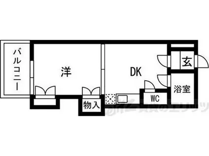 シオザキビル(1DK/5階)の間取り写真