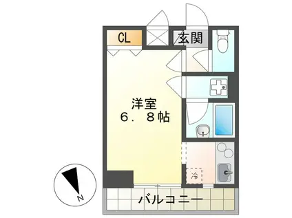 ラナイズみなみ野(ワンルーム/2階)の間取り写真