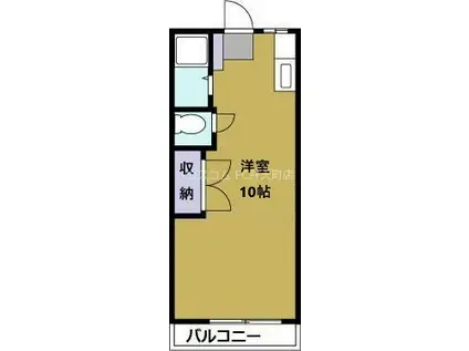 弁天マンション(ワンルーム/3階)の間取り写真