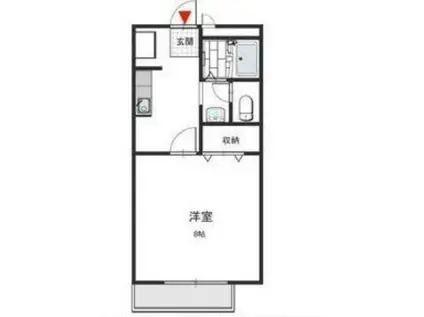 コンディシープル南が丘 A棟(1K/1階)の間取り写真