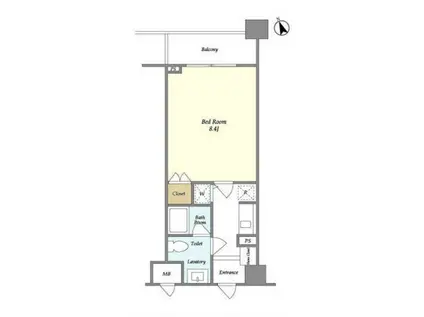 NONA PLACE渋谷神山町(1K/3階)の間取り写真