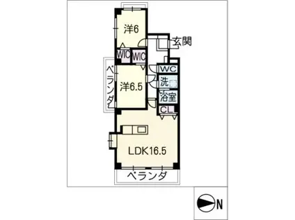 BEAR FIELD(2LDK/5階)の間取り写真