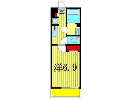 リブリ・グリーン東四つ木(1K/3階)の間取り写真