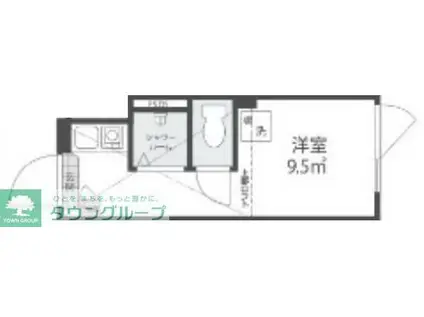 ノースヒル新宿イースト(ワンルーム/B1階)の間取り写真