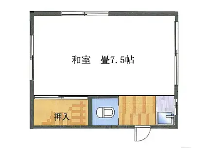 田辺荘(1K/1階)の間取り写真