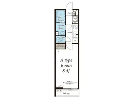 リブリ小倉東(1K/1階)の間取り写真