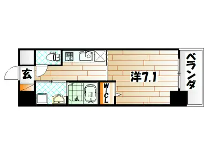 SUGERPARK(1K/3階)の間取り写真