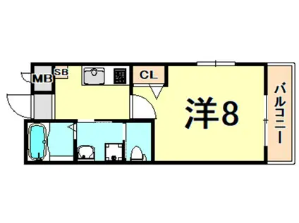 ワコーレヴィータ新伊丹(1K/3階)の間取り写真