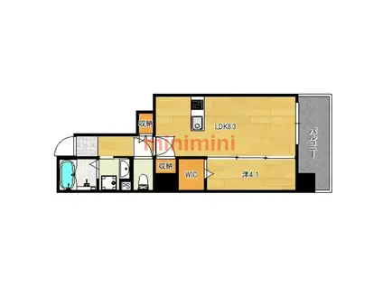 MS.CORE(1LDK/2階)の間取り写真