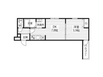 フジパレス吹田東I番館(1DK/3階)の間取り写真