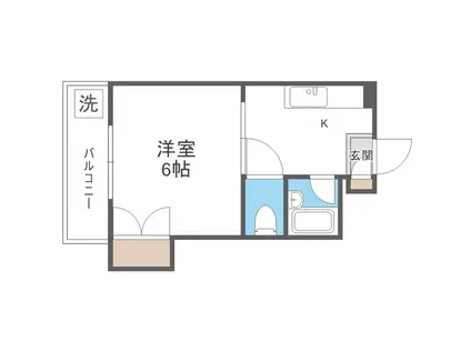 コーポウィング(1K/3階)の間取り写真