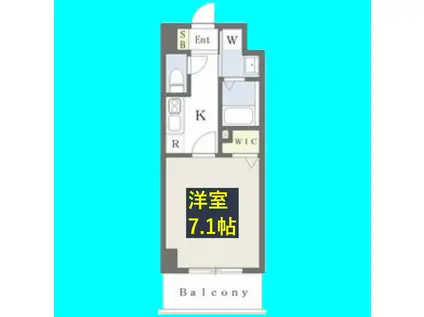 プレイズシード車道アベニュー(1K/4階)の間取り写真