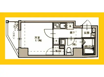 フロンティア横濱イースト(1K/5階)の間取り写真