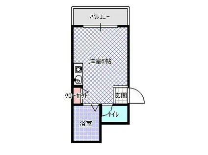 ペントハウス21(ワンルーム/4階)の間取り写真