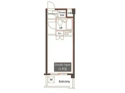 セザールプラザ府中(ワンルーム/7階)の間取り写真