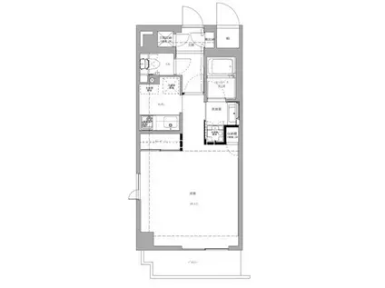 プライムアーバン麻布十番(1K/8階)の間取り写真