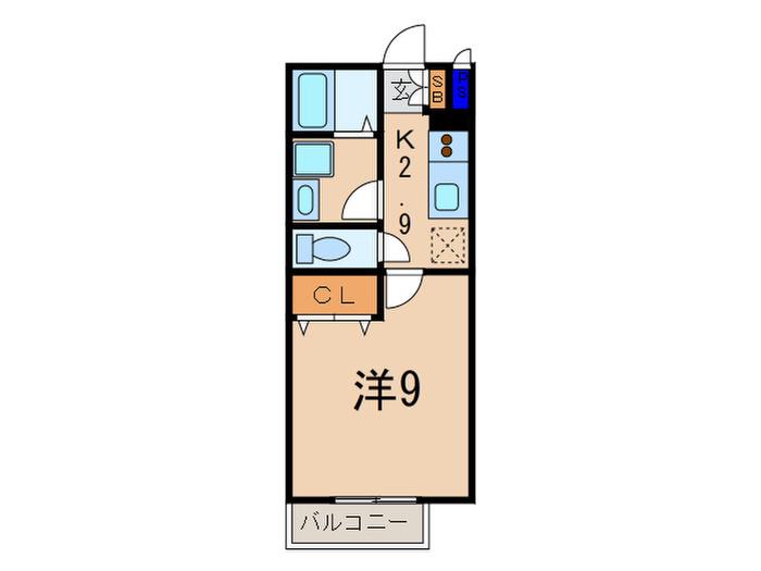 ネクストスクエア(1K/2階)の間取り写真