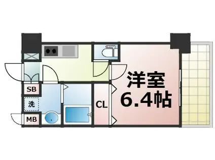 ジアコスモ大阪イーストゲート(1K/5階)の間取り写真