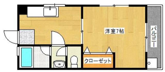コーポアベニュー(1DK/3階)の間取り写真