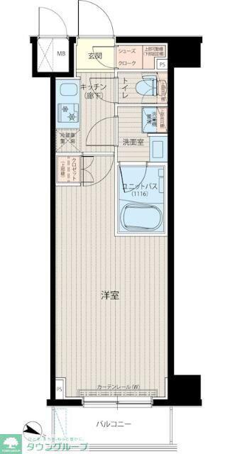 ルーブル中板橋六番館(1K/2階)の間取り写真