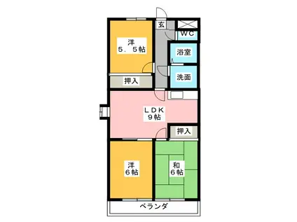 メゾン・ド・グラシューズ(3LDK/3階)の間取り写真