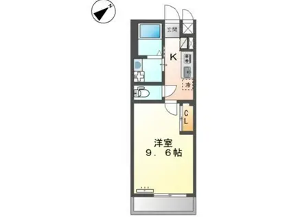 ベル フルール(1K/2階)の間取り写真