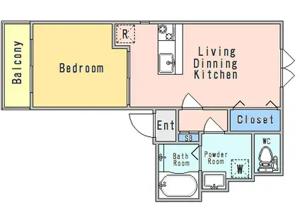 ブリステラス学芸大学(1LDK/2階)の間取り写真
