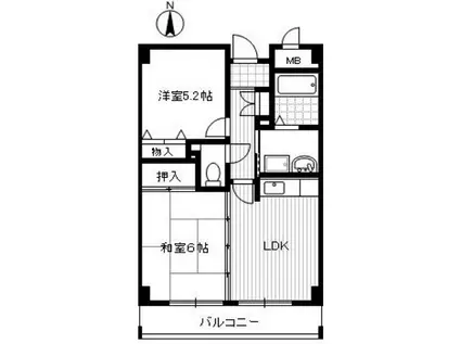 アンジュルーブル(2LDK/3階)の間取り写真
